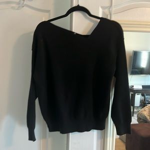 Line & Dot asymmetrical sweater from Evereve; black; sz small